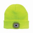Lion Hi-Visibility LED Beanie Rechargeable - Fluro Green