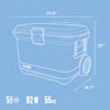 Coleman Pro 55 Quart Wheeled Hard Cooler - Sky Blue