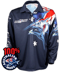 BigFish Aussie Pride - Navy Long Sleeve Fishing Shirt