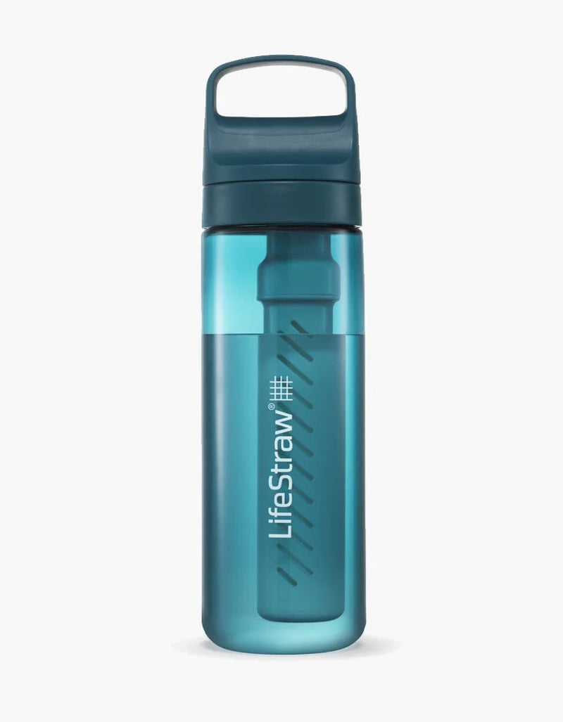 LifeStraw Go Series BPA Free Water Filter Bottle (22oz) - Variety of Colours Available
