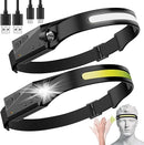 Hard Unit Motion Sensor Rechargeable 350 Lumen Wide Beam LED Headlamp Flashlight