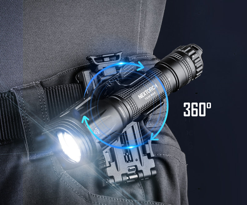 Nextorch Quick Draw Torch Holder, Rotates 360, Molle/Belt Mount