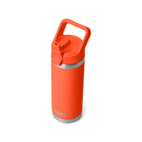 Yeti Rambler 18oz (532ml) Straw Bottle with Colour-Matched Straw Cap - Papaya