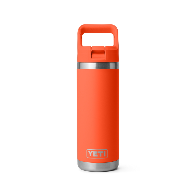 Yeti Rambler 18oz (532ml) Straw Bottle with Colour-Matched Straw Cap - Papaya