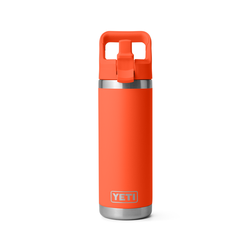 Yeti Rambler 18oz (532ml) Straw Bottle with Colour-Matched Straw Cap - Papaya