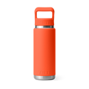 Yeti Rambler 26oz (769ml) Straw Bottle with Colour-Matched Straw Cap - Papaya