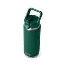 Yeti Rambler 26oz (769ml) Straw Bottle with Colour-Matched Straw Lid - Black Forest Green