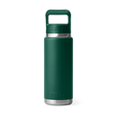 Yeti Rambler 26oz (769ml) Straw Bottle with Colour-Matched Straw Lid - Black Forest Green