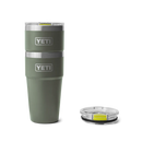 Yeti Rambler 20oz (591ml) Stackable Cup with Magslider Lid - Camp Green/Firefly Yellow