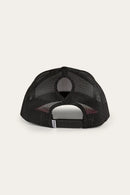 Ringers Western Tara Ponytail Trucker Cap/Hat - Black with Pink Patch