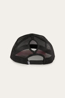 Ringers Western Tara Ponytail Trucker Cap/Hat - Black with Pink Patch