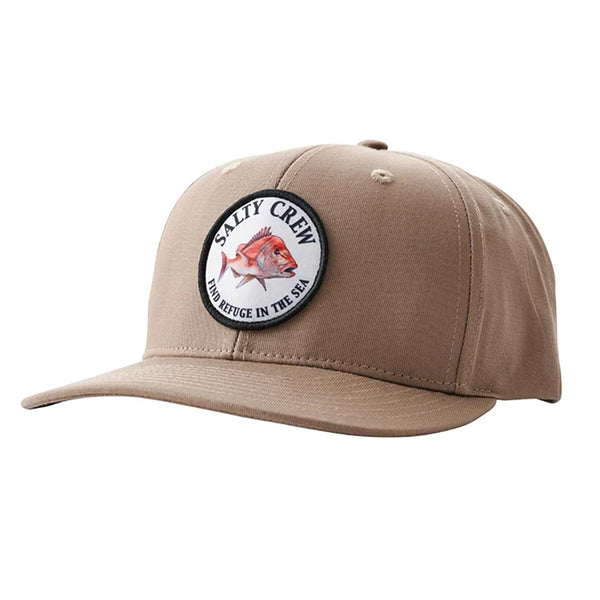 Salty Crew Snap Attack 6 Panel Cap - Mushroom