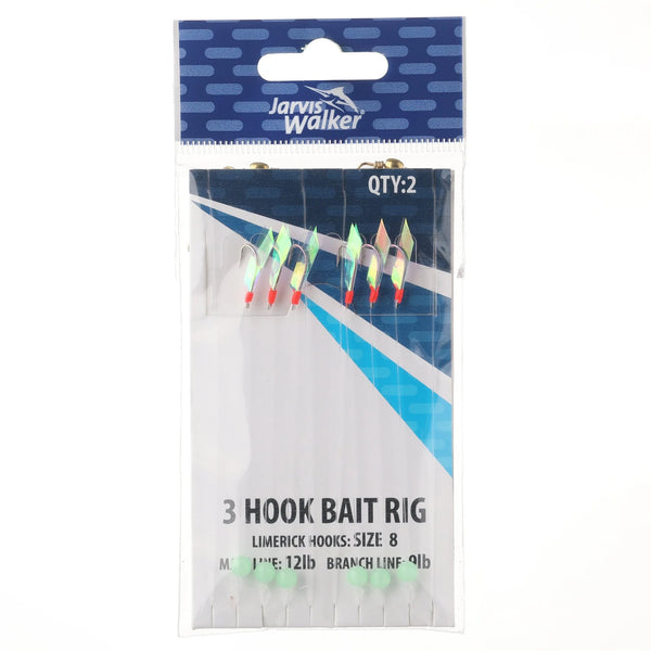 Jarvis Walker Bait Rigs 3 Hook Size 8 2pce