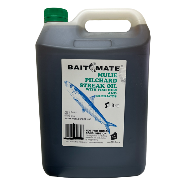 Bait Mate Mulie Pilchard Streak Oil with Fish Oils & Extracts (5 Litres)