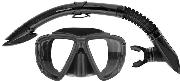 Mirage Adult Platinum Mask & Snorkel Set - Black