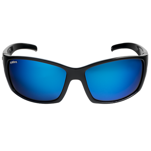 Spotters Fury with Polarised Lenses - Gloss Black Frame / Ice Blue Mirror Lenses