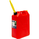Scepter Heavy Duty Plastic Upright Jerry Can - Petrol/Unleaded (20L) - Red