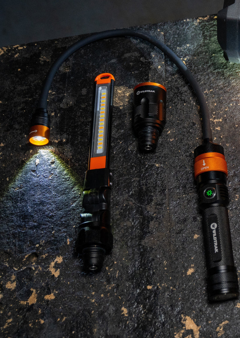 Wildtrak Rechargeable Flashlight with 5 Light Modes & Built-in Powerbank