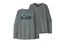 Patagonia Women’s Capilene Cool Daily Graphic Fitz Roy Elements Long Sleeve Shirt - Sleet Green X-Dye