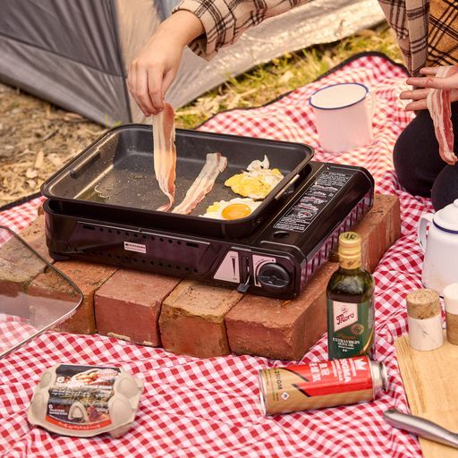 Auscrown Cook'n'Grill Butane Gas Stove with Pan