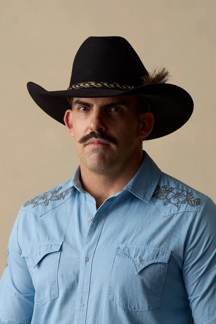 Akubra Rough Rider Hat - Black