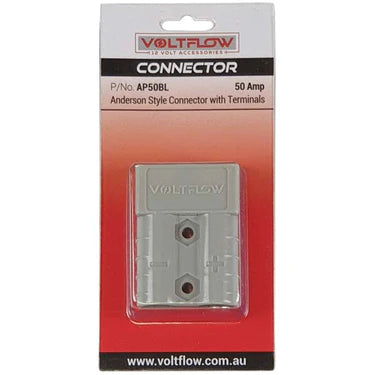Voltflow Anderson Style Connector with Terminals Stainless Steel Spring Clips