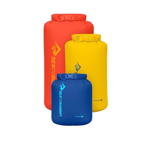 Sea To Summit Lightweight Dry Bag 3 Piece Set (3L, 5L & 8L) - Surf The Web, Sulphur Yellow & Spicy Orange