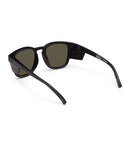 Liive Vision Angler Sunglasses - Matt Black Frame with Polorised Blue Mirror Lens