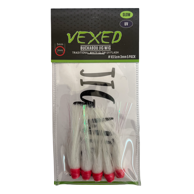 Vexed Buckabou Jig Wig (5cm / 3mm / 5pk) - Variety of Colours Available