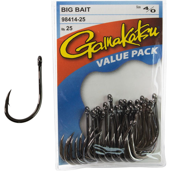 Gamakatsu Big Bait Hooks 7/0 25pce - Black