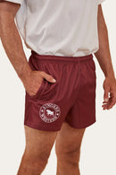 Ringers Western Footy Shorts - Burgundy