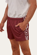 Ringers Western Footy Shorts - Burgundy