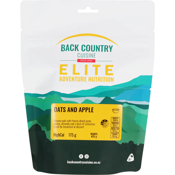 Back Country Cuisine Elite Oats and Apple - High Calorie (175g)