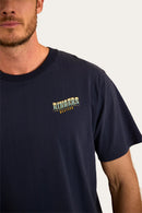 Ringers Western Mens Buckin Barra Loose Fit T-Shirt - Navy