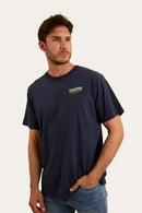 Ringers Western Mens Buckin Barra Loose Fit T-Shirt - Navy