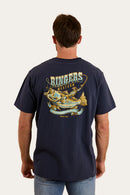 Ringers Western Mens Buckin Barra Loose Fit T-Shirt - Navy