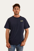 Ringers Western Mens Buckin Barra Loose Fit T-Shirt - Navy