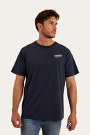 Ringers Western Mens Buckin Barra Loose Fit T-Shirt - Navy