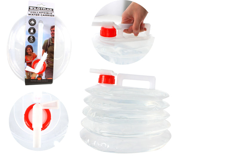 Wildtrak Collapsible Water Carrier with Tap (5 Litres)