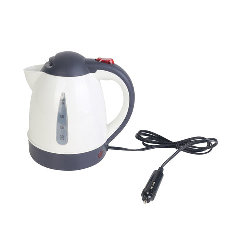Wildtrak 12V Water Kettle Camping Boiler - White (1L)