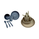 Wildtrak 1 Person Wheat Straw Dinner Set (6 Piece) - Beige or Blue (Colour Seletced at Random)