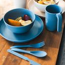 Wildtrak 1 Person Wheat Straw Dinner Set (6 Piece) - Beige or Blue (Colour Seletced at Random)