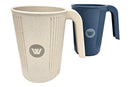 Wildtrak Eco Friendly Wheat Straw Cup with Handle 350ml - Beige or Blue (Random Colour Selection)
