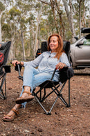 Wildtrak Deluxe Yardie Foldable Arm Chair with Shoulder Strap