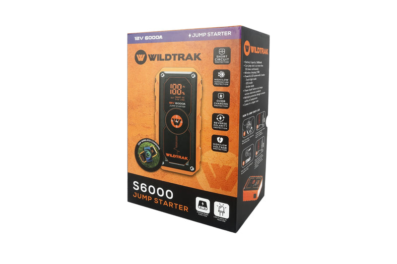 Wildtrak Heavy-Duty 6000A 26800MAH HP Lithium Car & 4WD Jump Starter (Petrol & Diesel) with Case