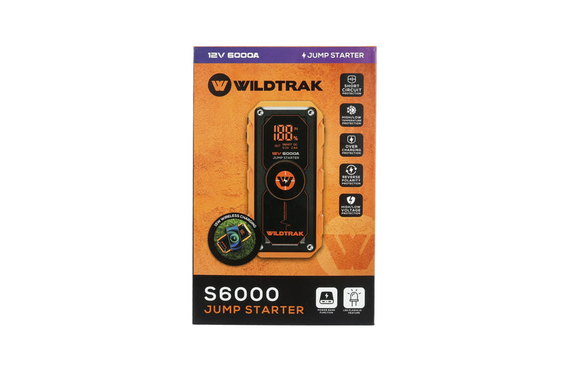 Wildtrak Heavy-Duty 6000A 26800MAH HP Lithium Car & 4WD Jump Starter (Petrol & Diesel) with Case
