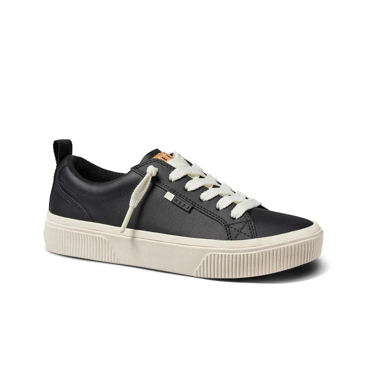 Reef Women's Lay Day Dawn Leather Sneaker - Black