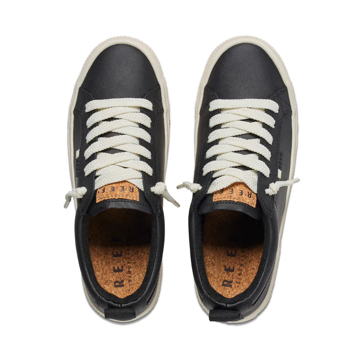 Reef Women's Lay Day Dawn Leather Sneaker - Black