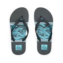 Reef Mens Seaside Thongs - Water Print (Black/Blue)