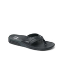 Reef Mens Fanning H20 Thongs - Black/Silver